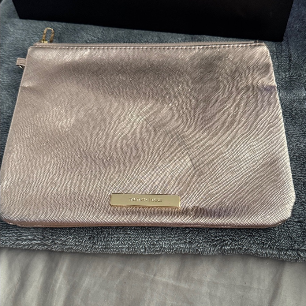 Tartan & Twine Rose Gold Pouch with Gold Detail NEVER USED
